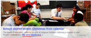 School District Bans Holidays