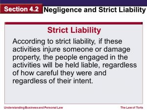 Strict Liability